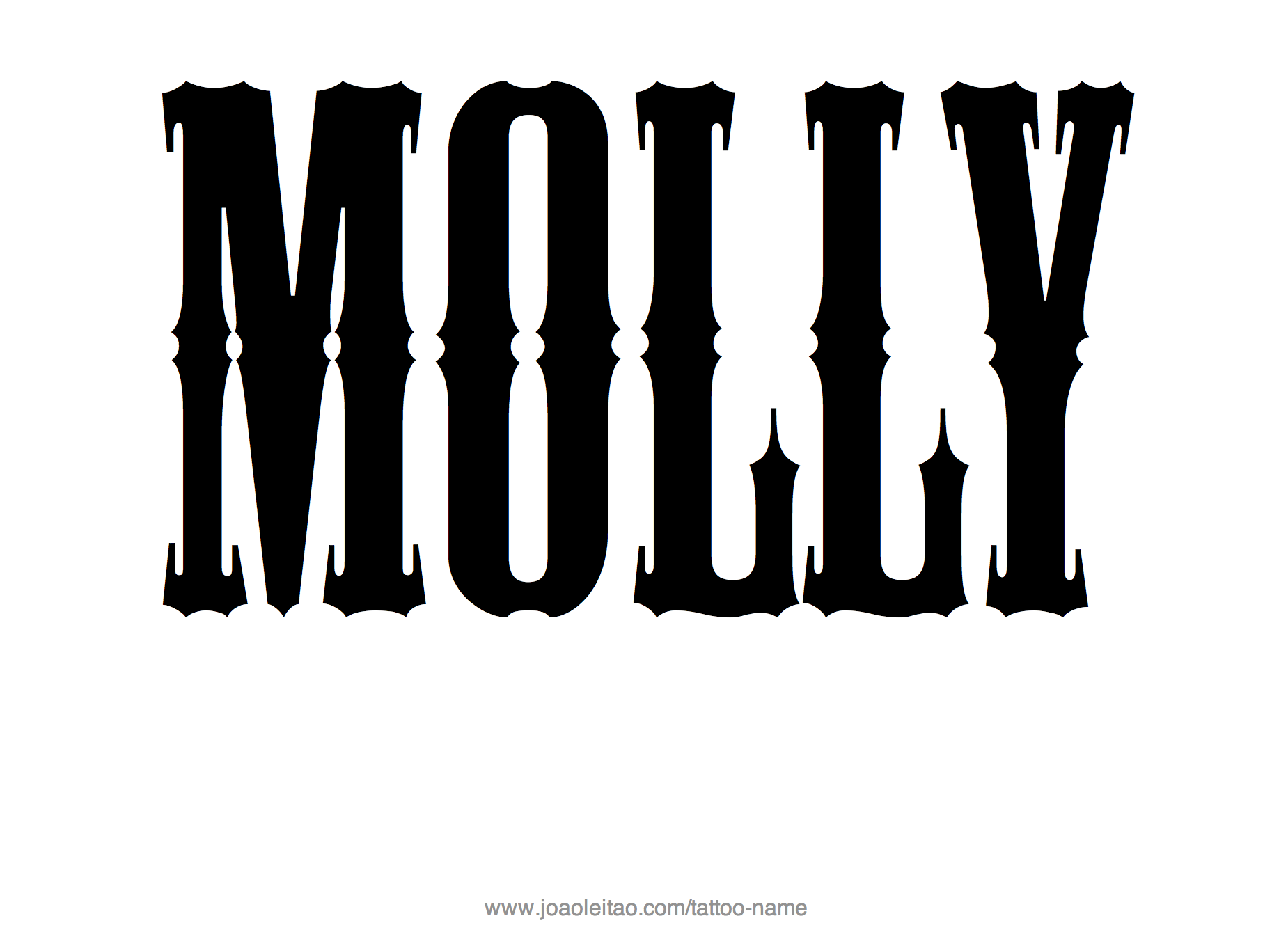 Molly Name Tattoo Designs