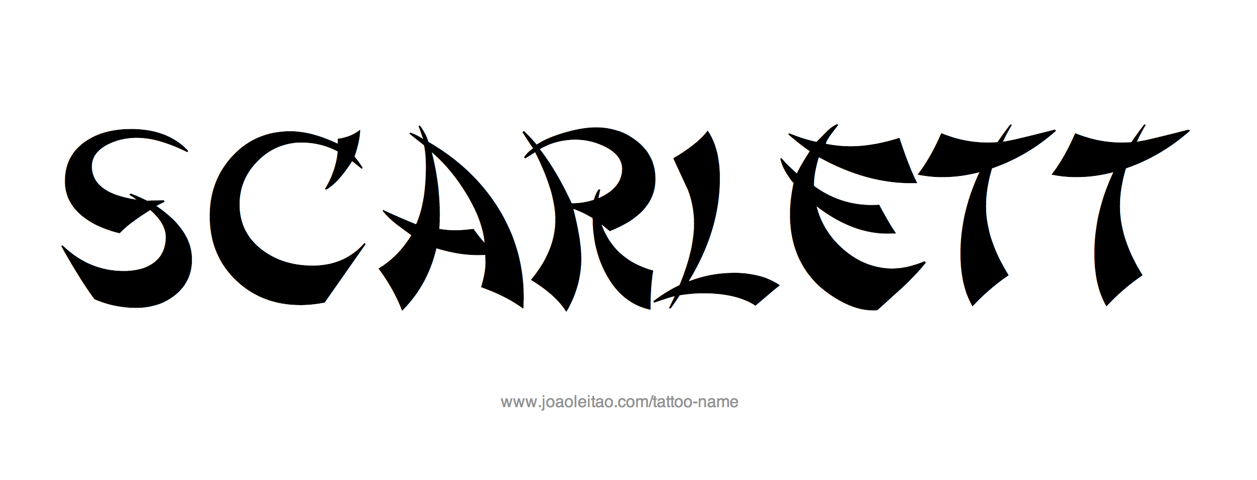 Scarlett Name Tattoo Designs