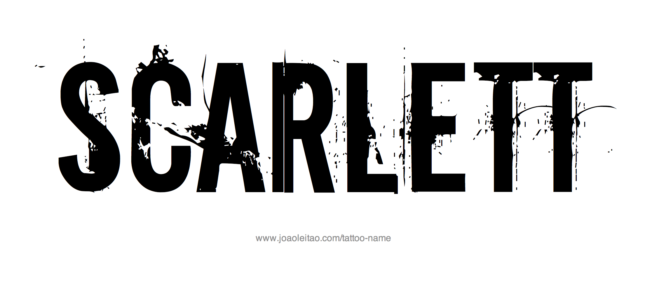 Scarlett Name Tattoo Designs