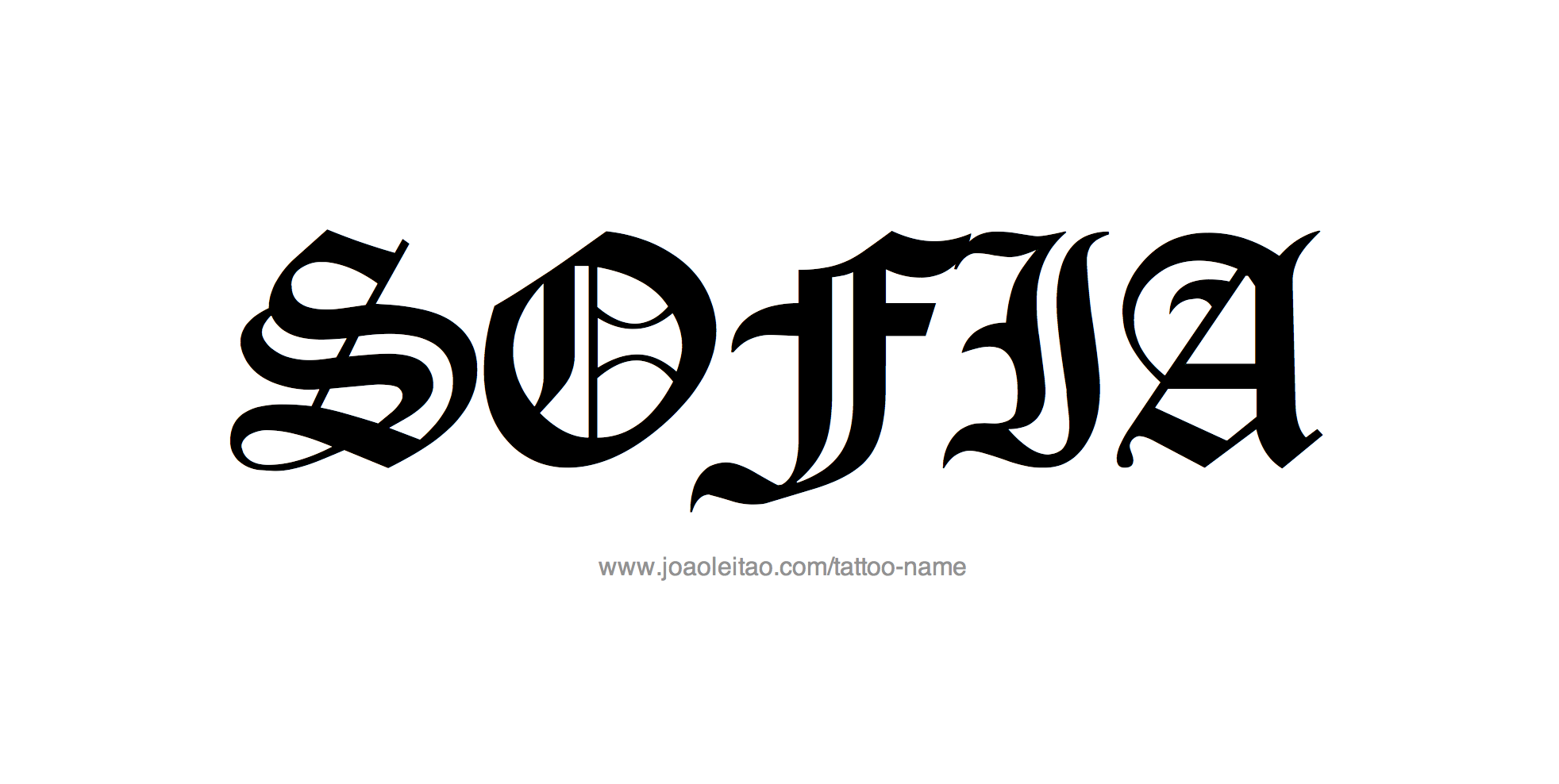 Sofia Name Tattoo Designs