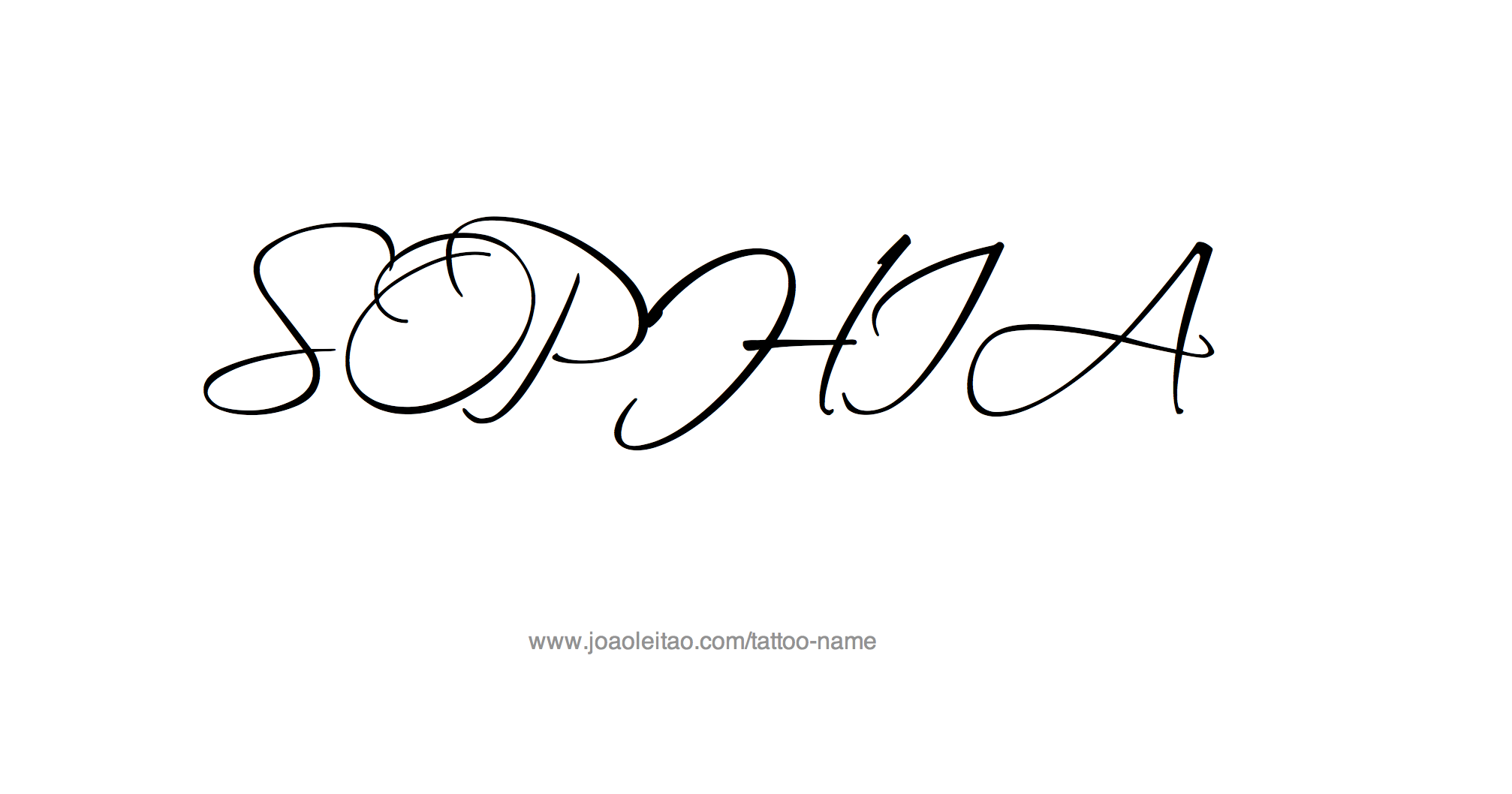 Sophia Name Tattoo Designs