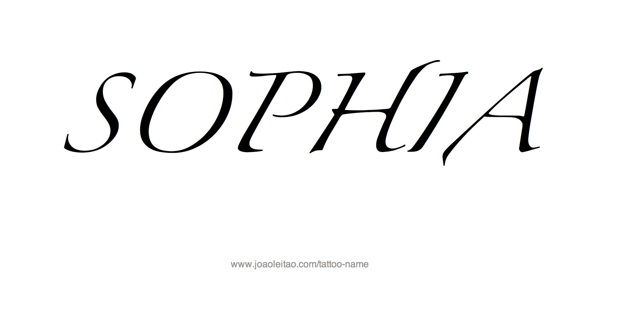 Sophia Name Tattoo Designs
