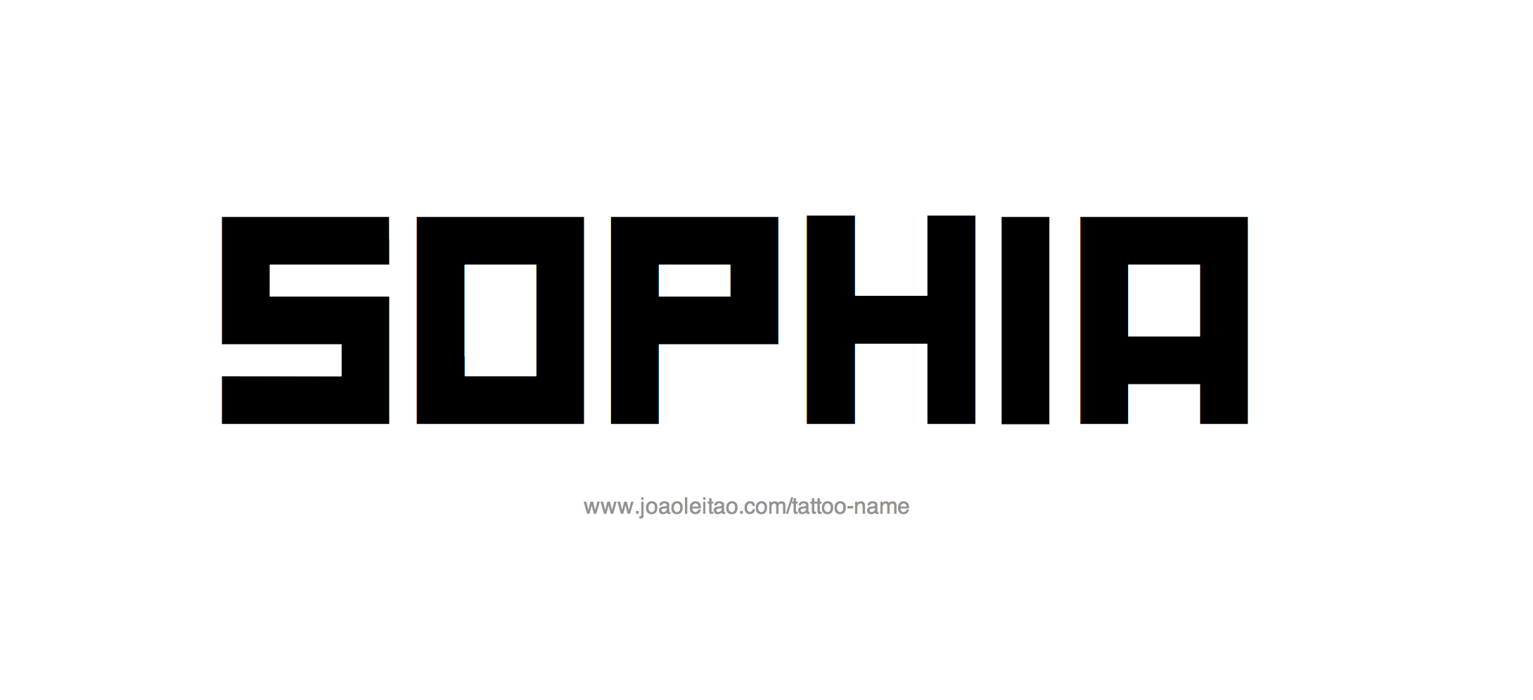 Sophia Name Tattoo Designs