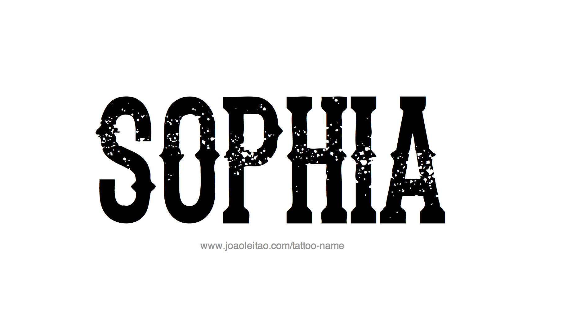 Sophia Name Tattoo Designs