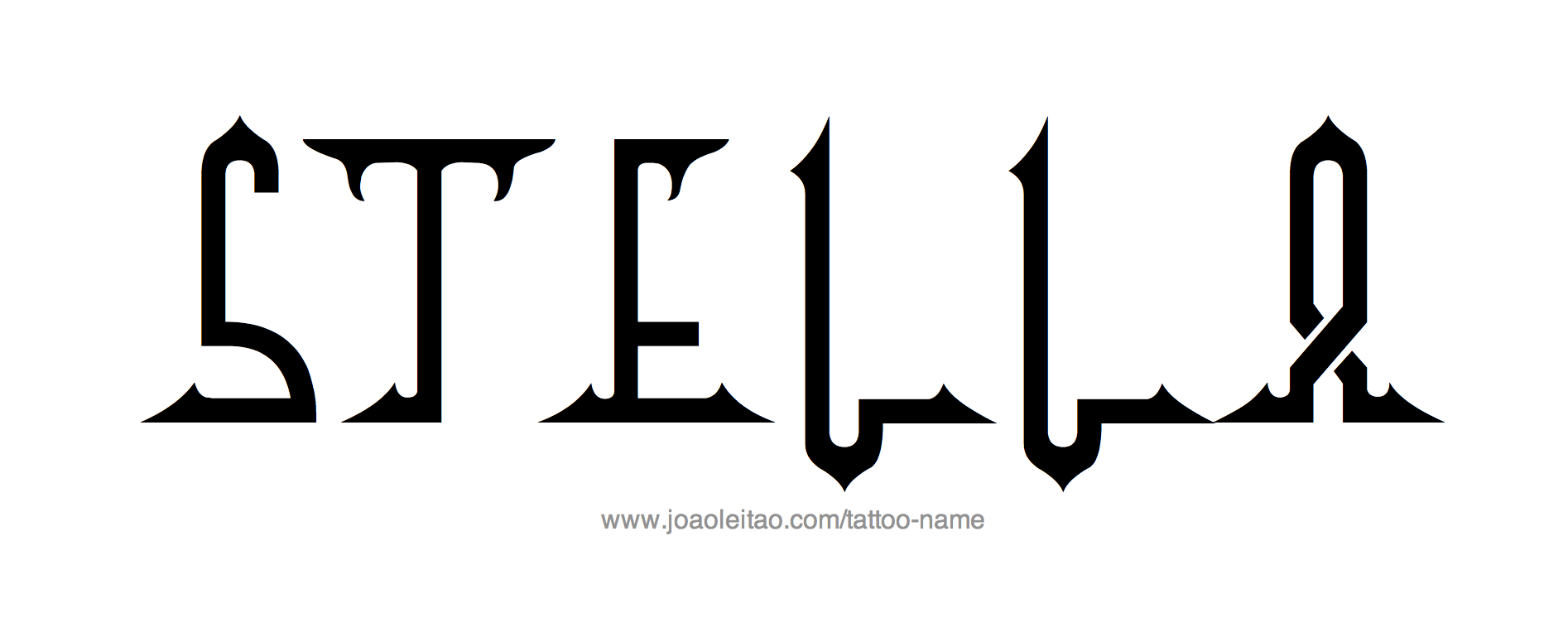 Stella Name Tattoo Designs