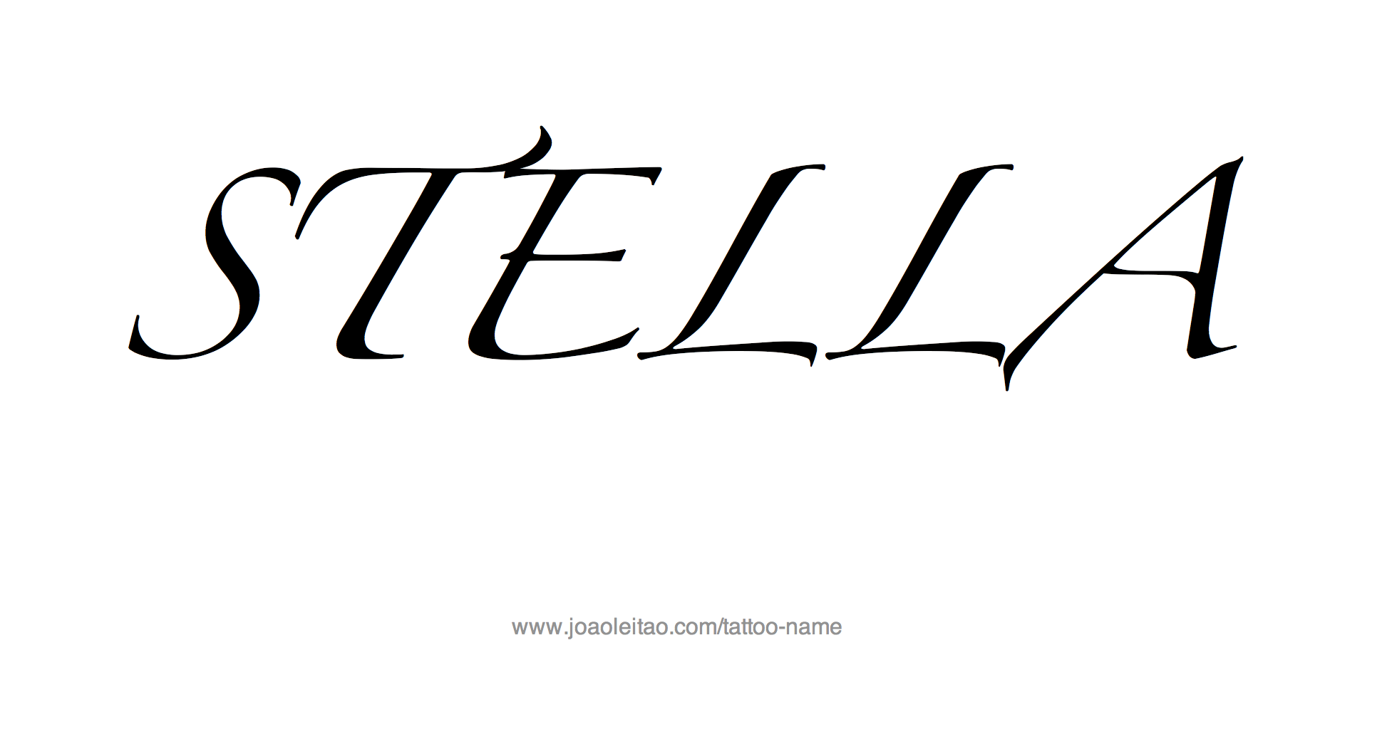 Stella Name Tattoo Designs