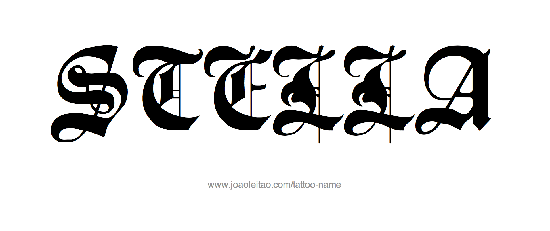 Stella Name Tattoo Designs