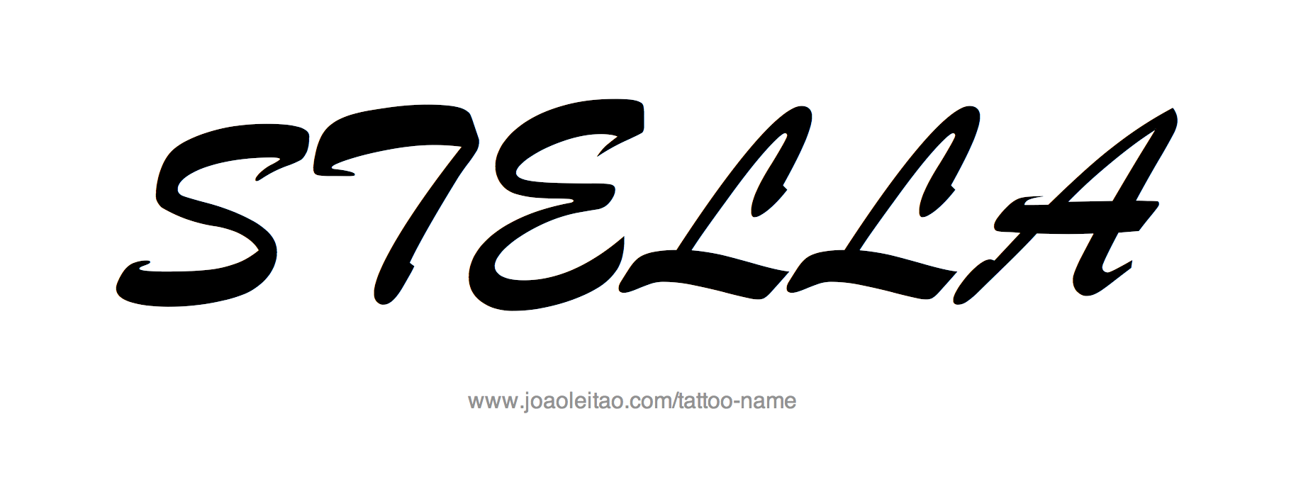 Stella Name Tattoo Designs