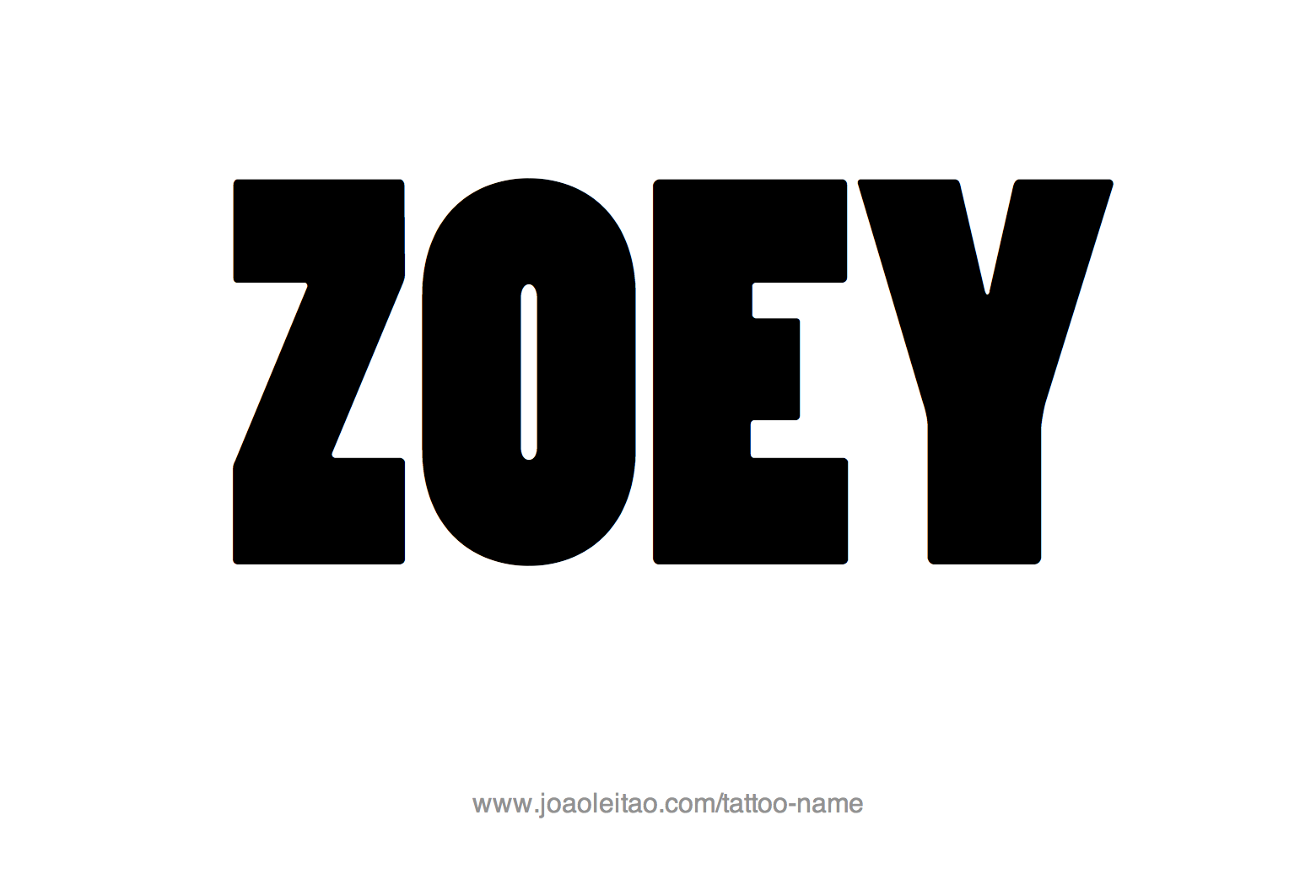 Tattoo Design Name Zoey 