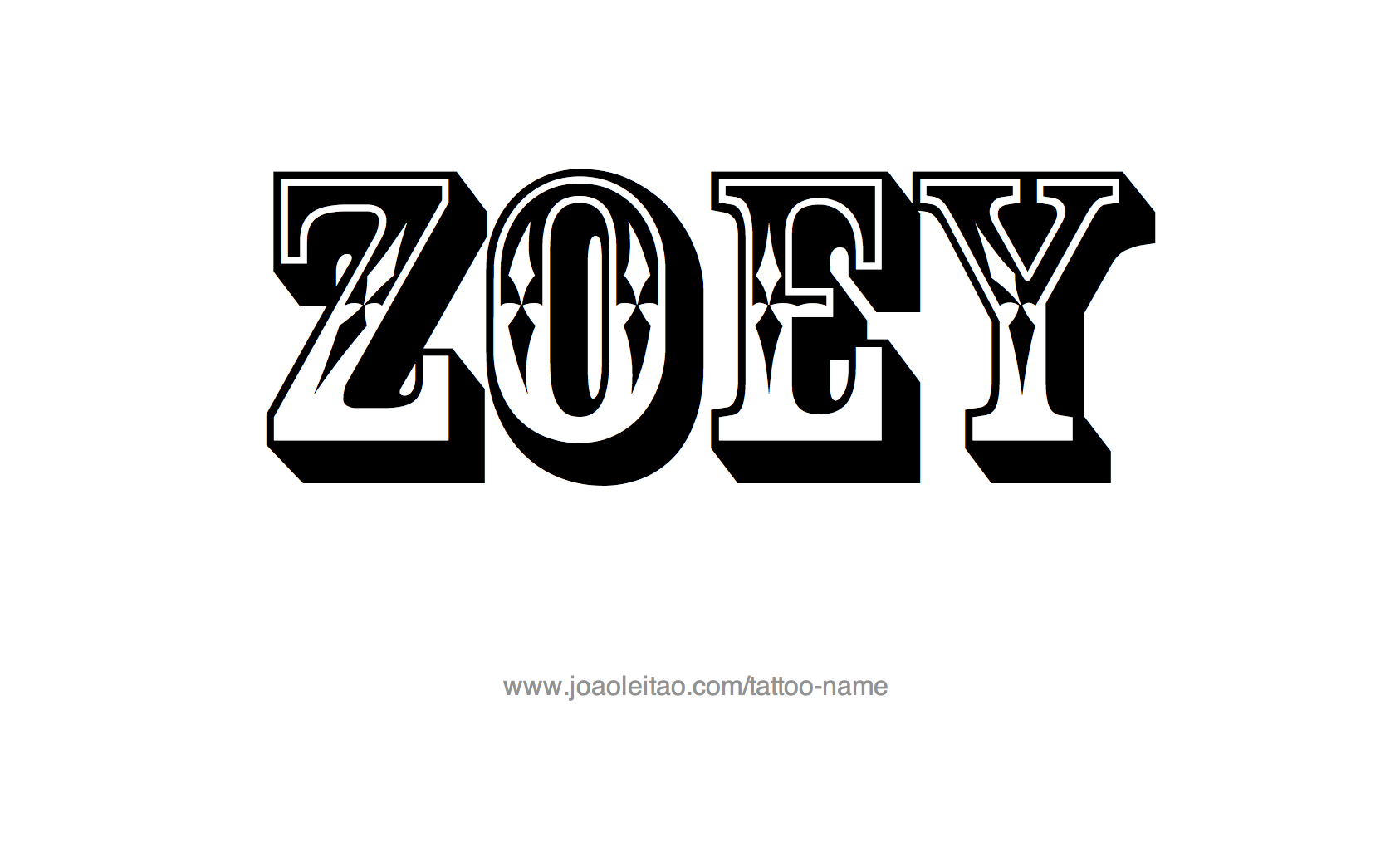 Tattoo Design Name Zoey 