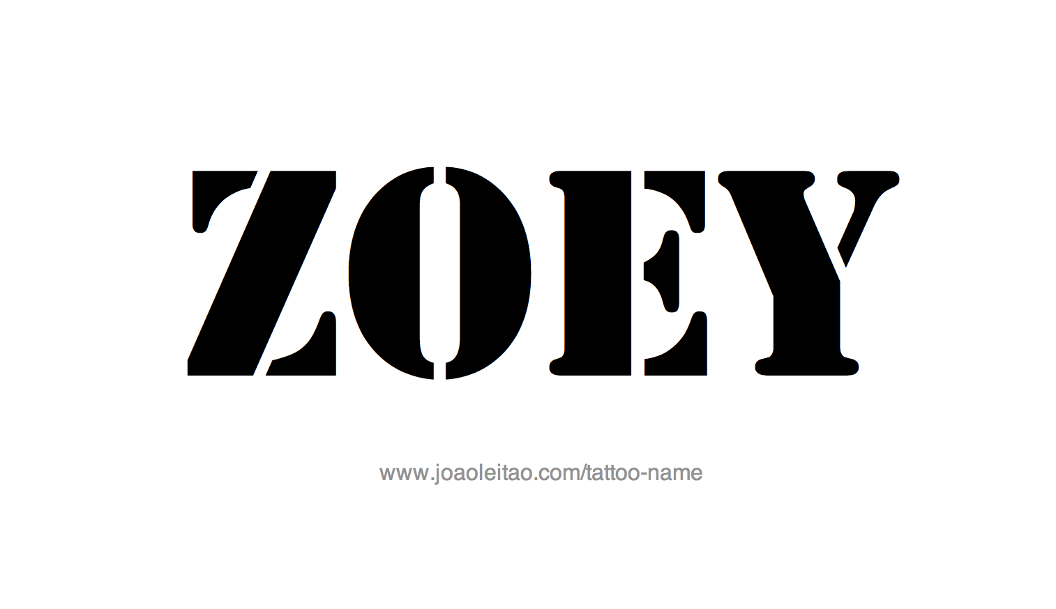 Tattoo Design Name Zoey 