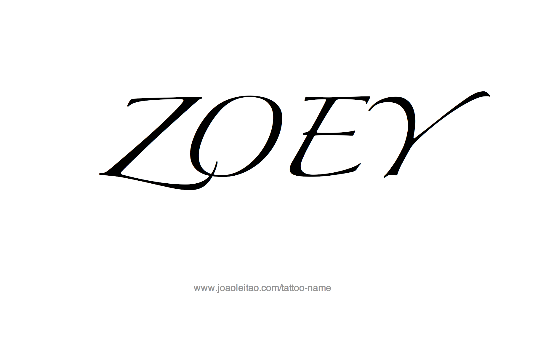 Tattoo Design Name Zoey 