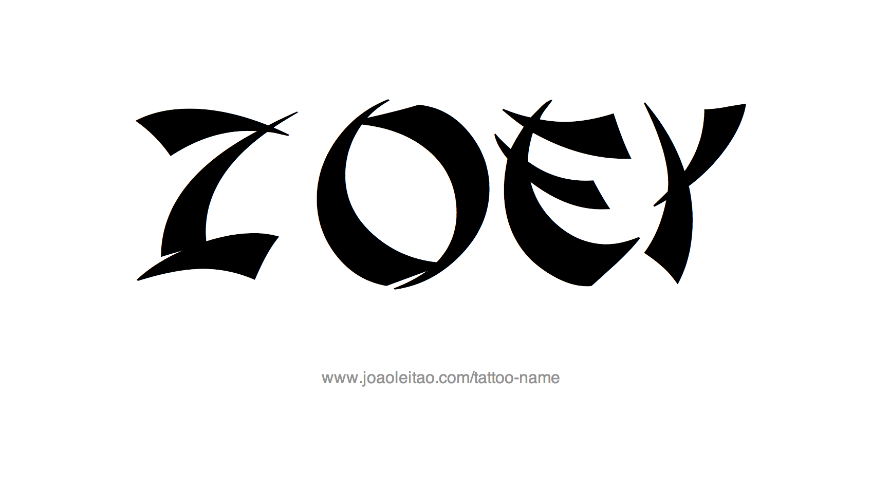 Tattoo Design Name Zoey 