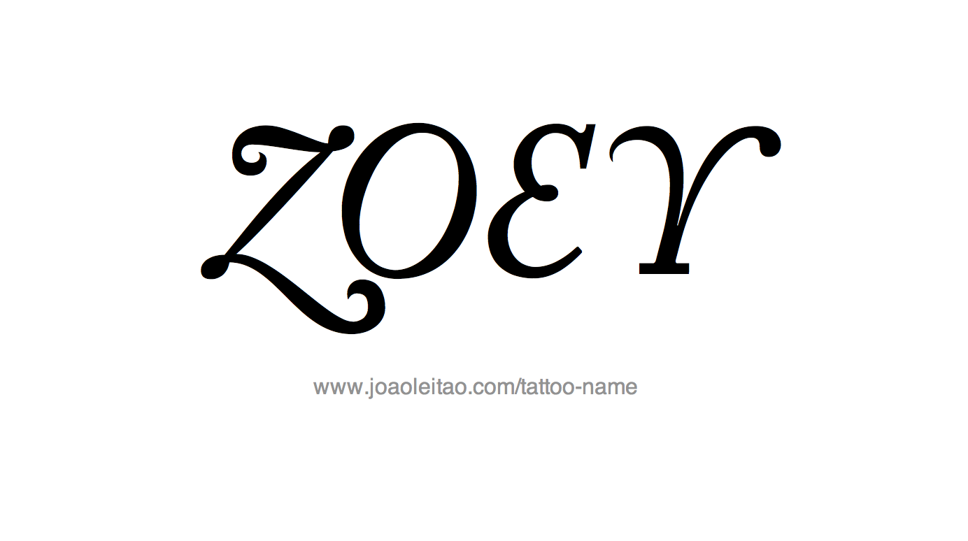 Tattoo Design Name Zoey 