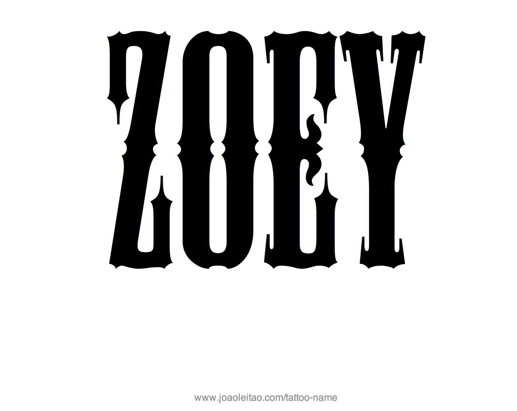 Tattoo Design Name Zoey 