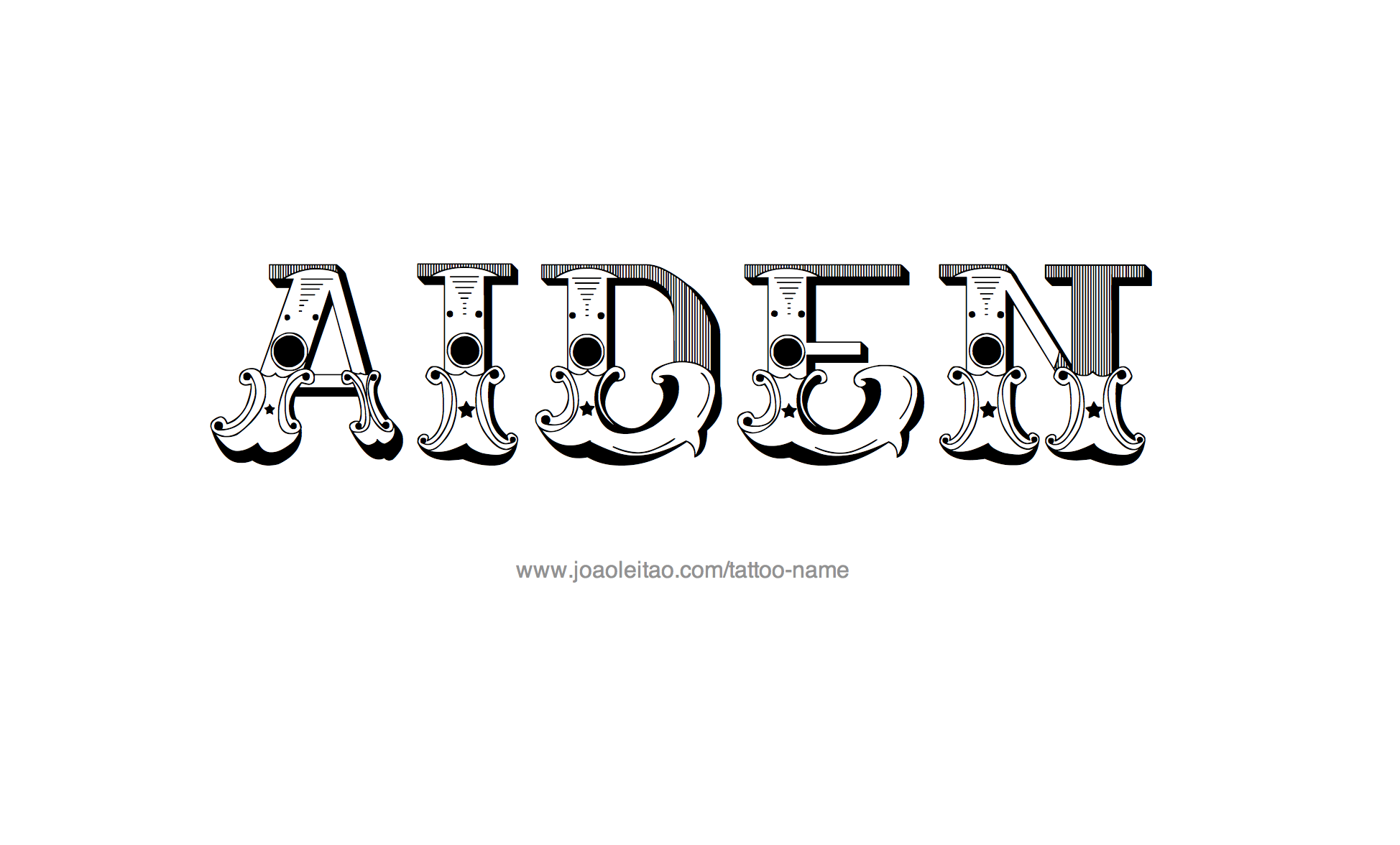 Aiden Name Tattoo Designs