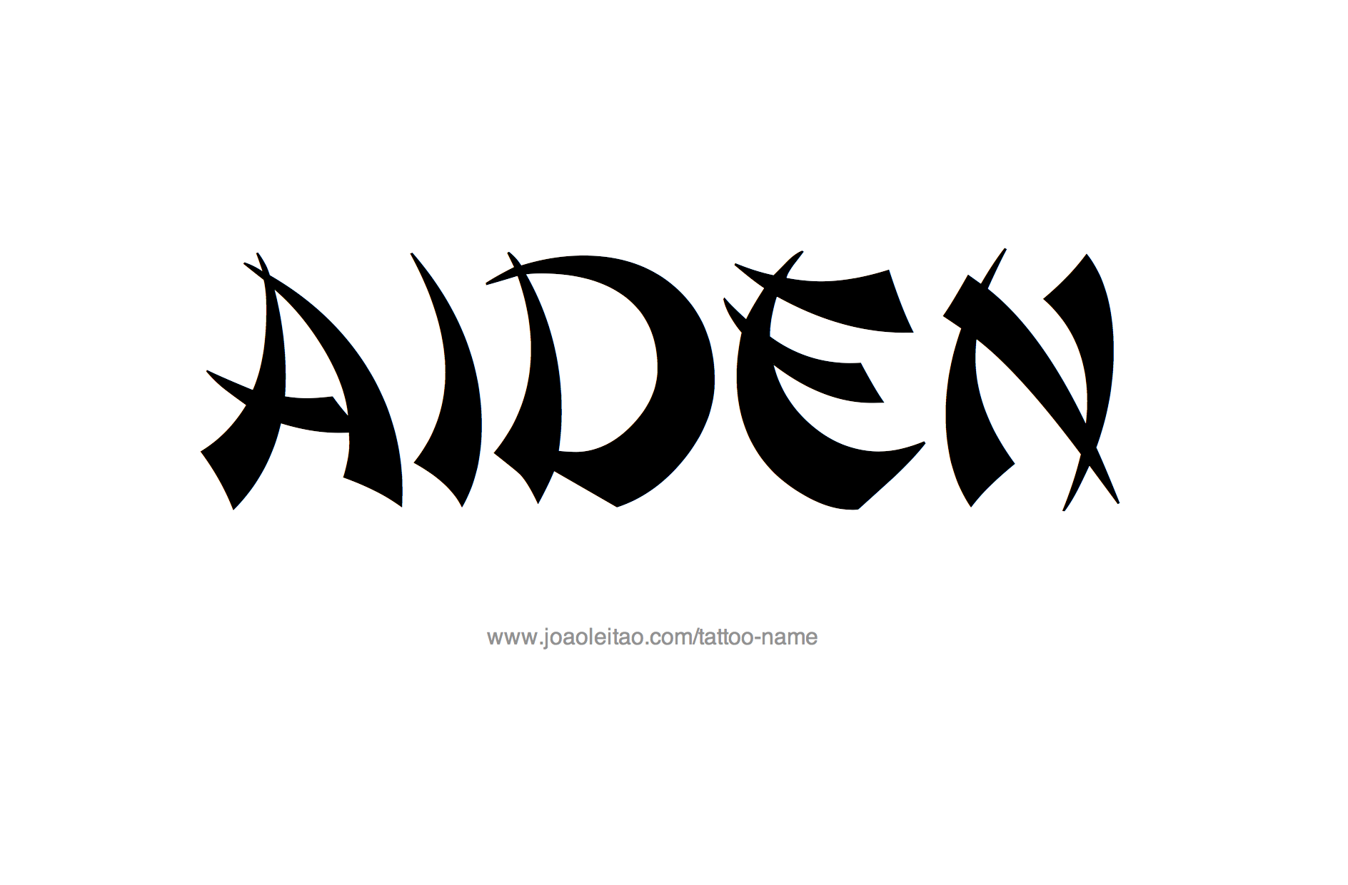 Aiden Name Tattoo Designs