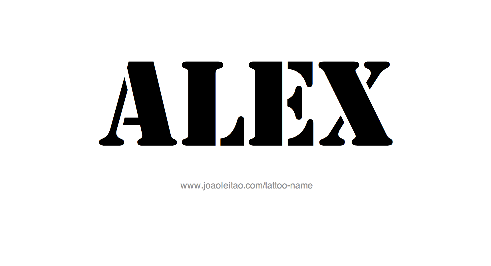 Alex Name Tattoo Designs