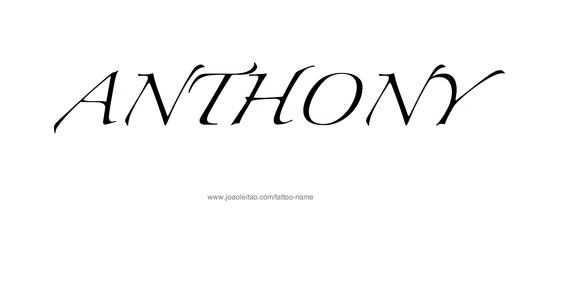 Anthony Name Tattoo Designs