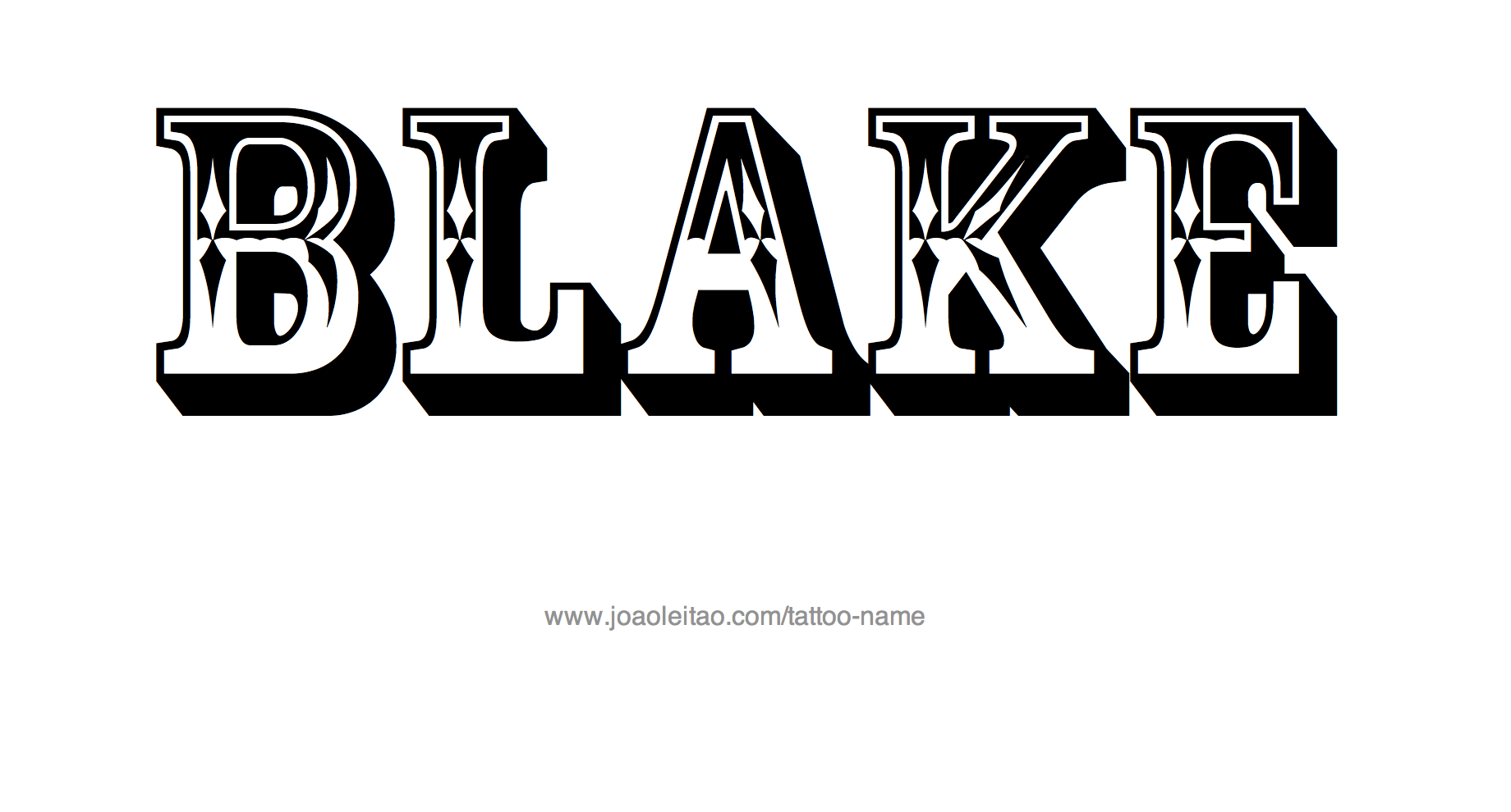 Blake Name Tattoo Designs