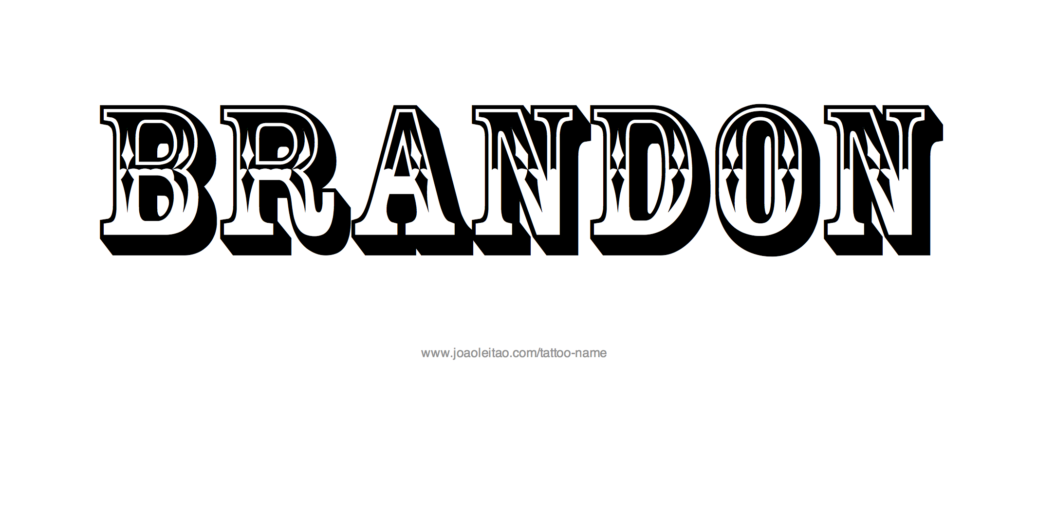 Art Deco Name Tattoo Designs Brandon Printable Free N - vrogue.co