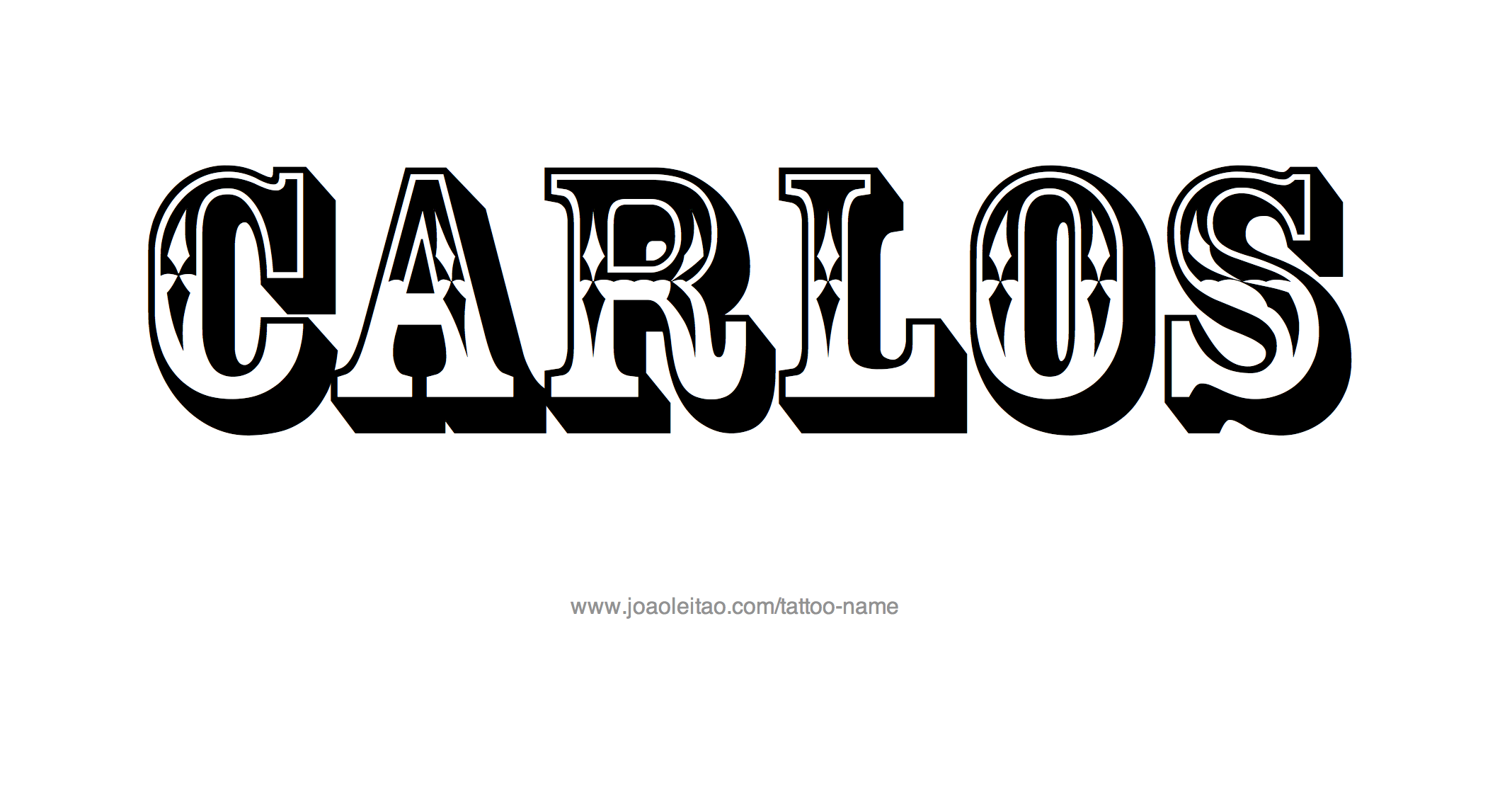 Tattoo Design Name Carlos