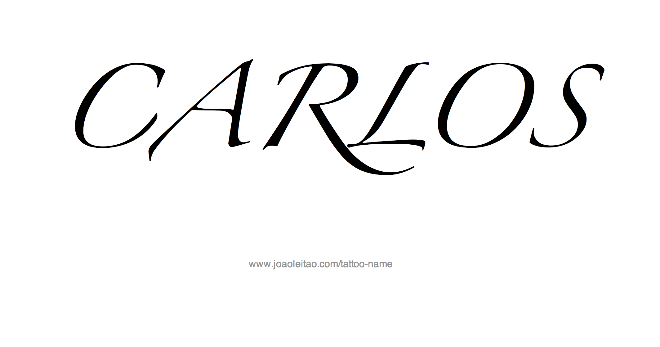 Tattoo Design Name Carlos