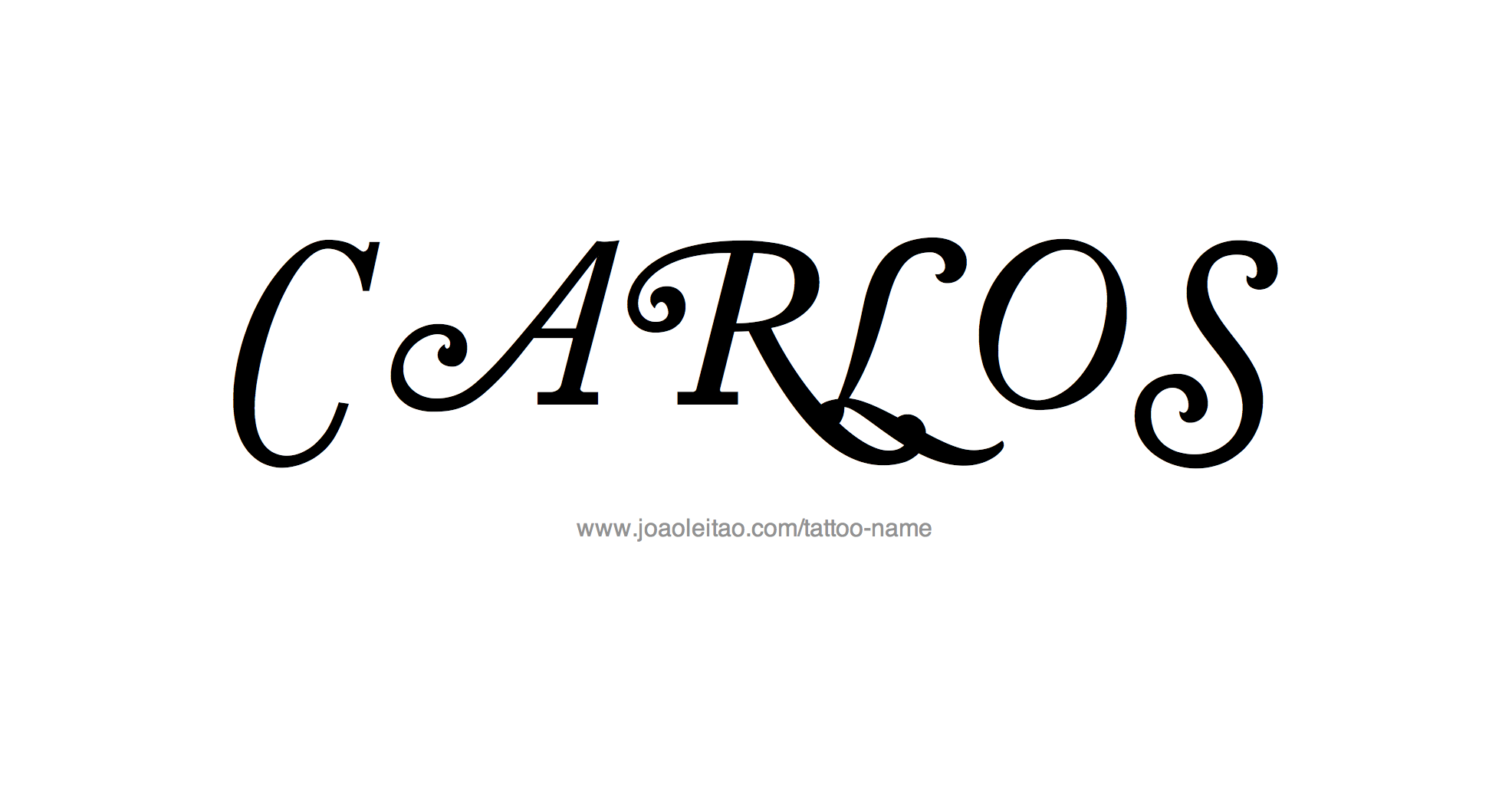 Tattoo Design Name Carlos