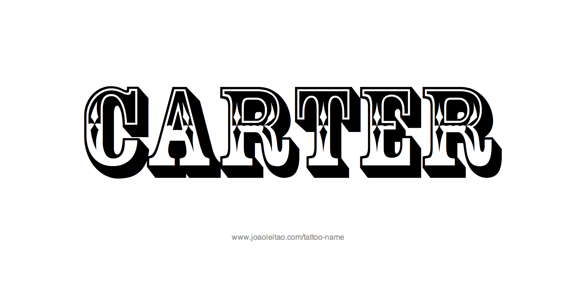 Carter Name Tattoo Designs