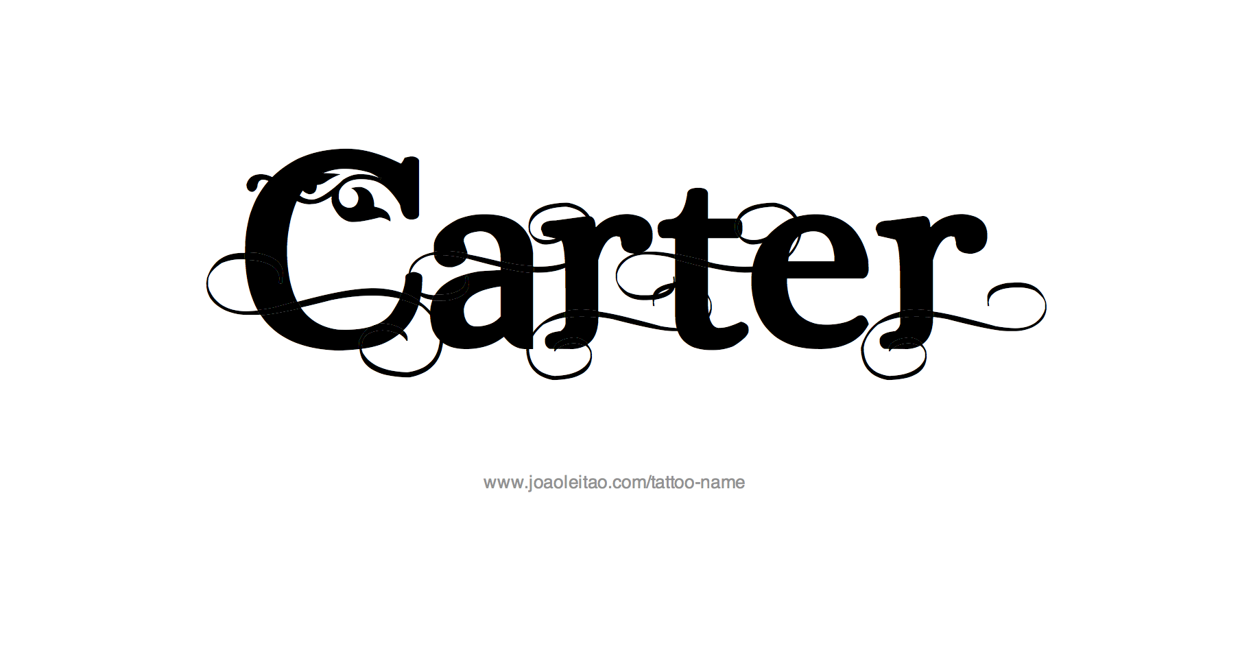 Carter Name Tattoo Designs