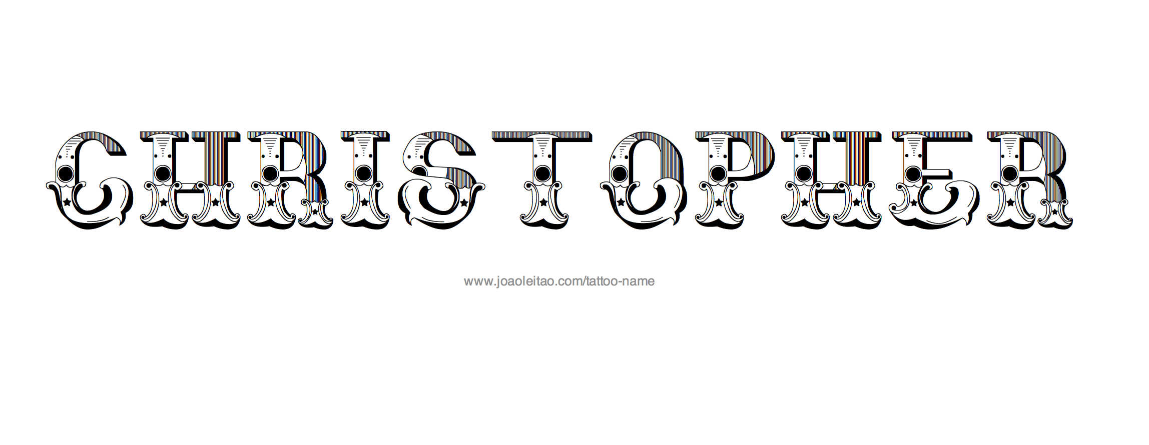 Tattoo Design Name Christopher