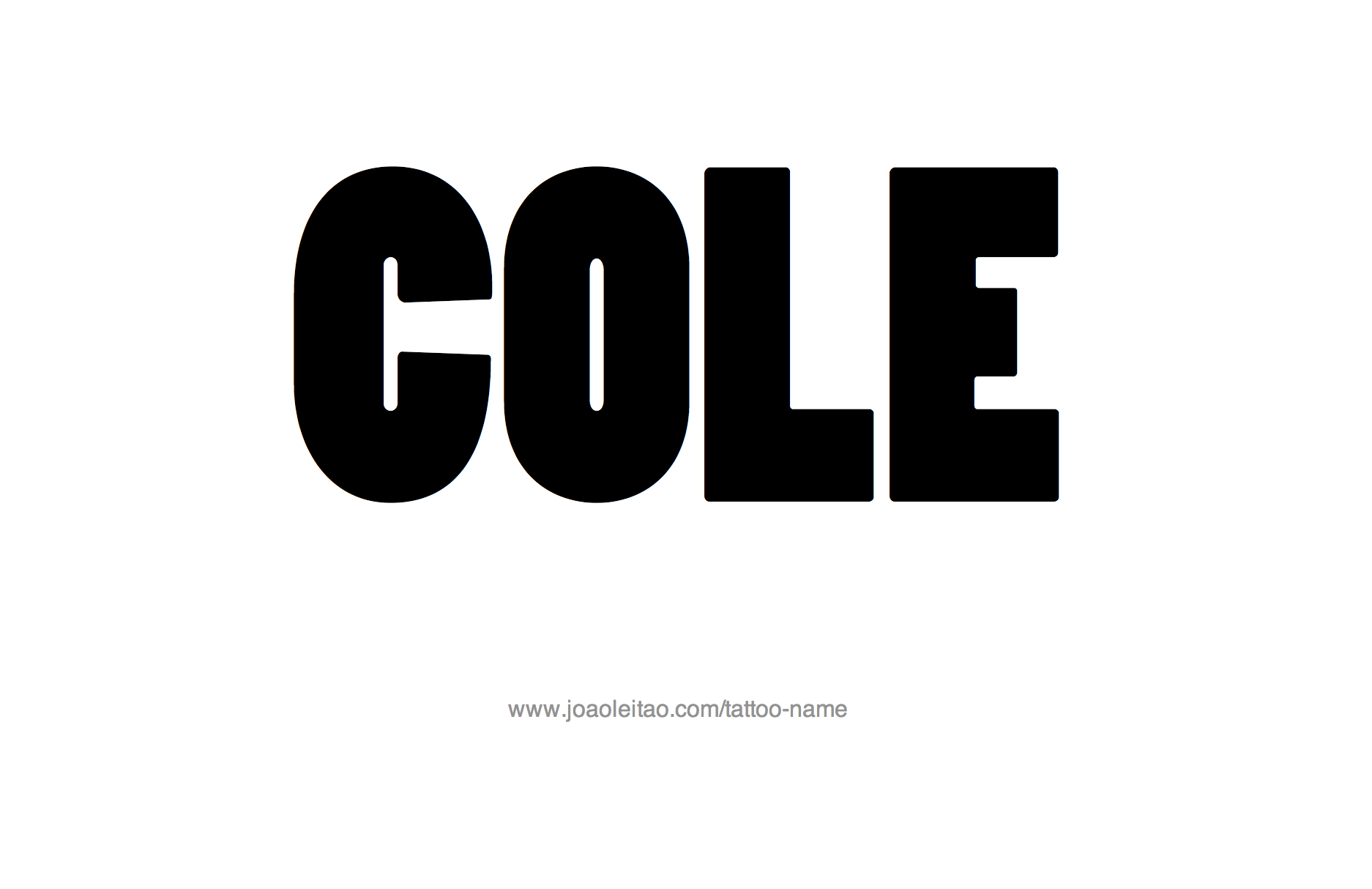 Cole Name Tattoo Designs