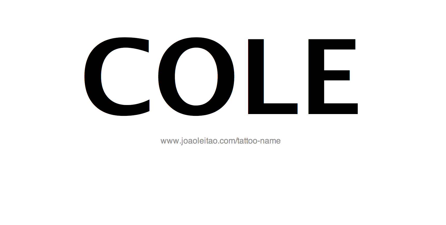 Cole Name Tattoo Designs