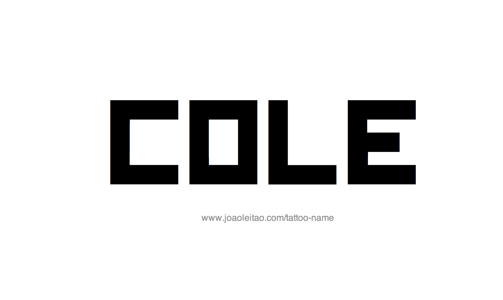 Cole Name Tattoo Designs