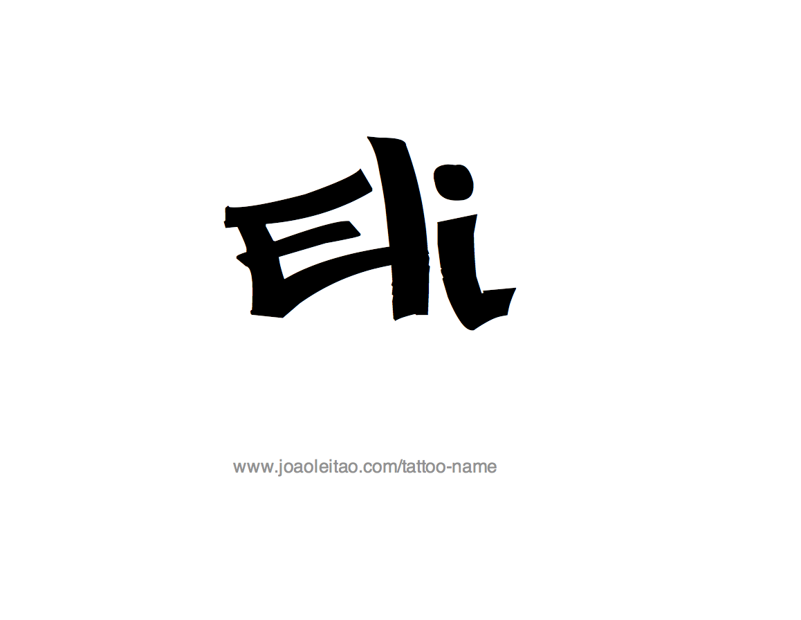 Eli Name Tattoo Designs