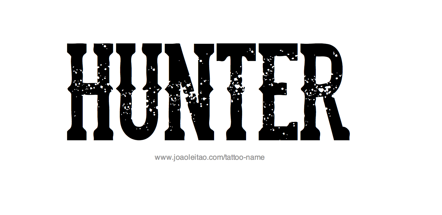 Hunter Name Tattoo Designs