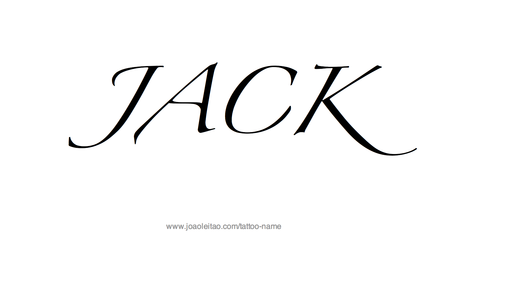 Jack Name Tattoo Designs