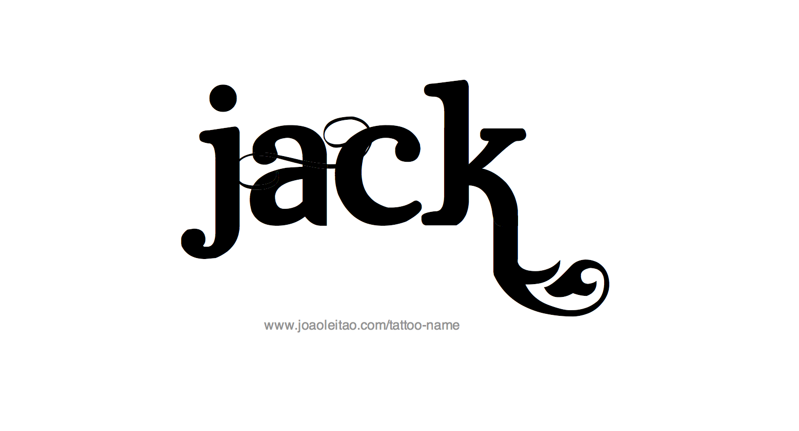 Jack Name Tattoo Designs