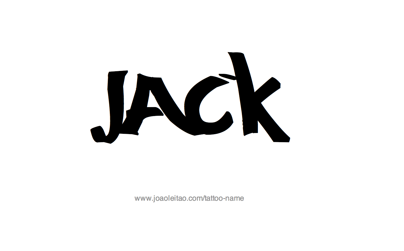 Jack Name Tattoo Designs