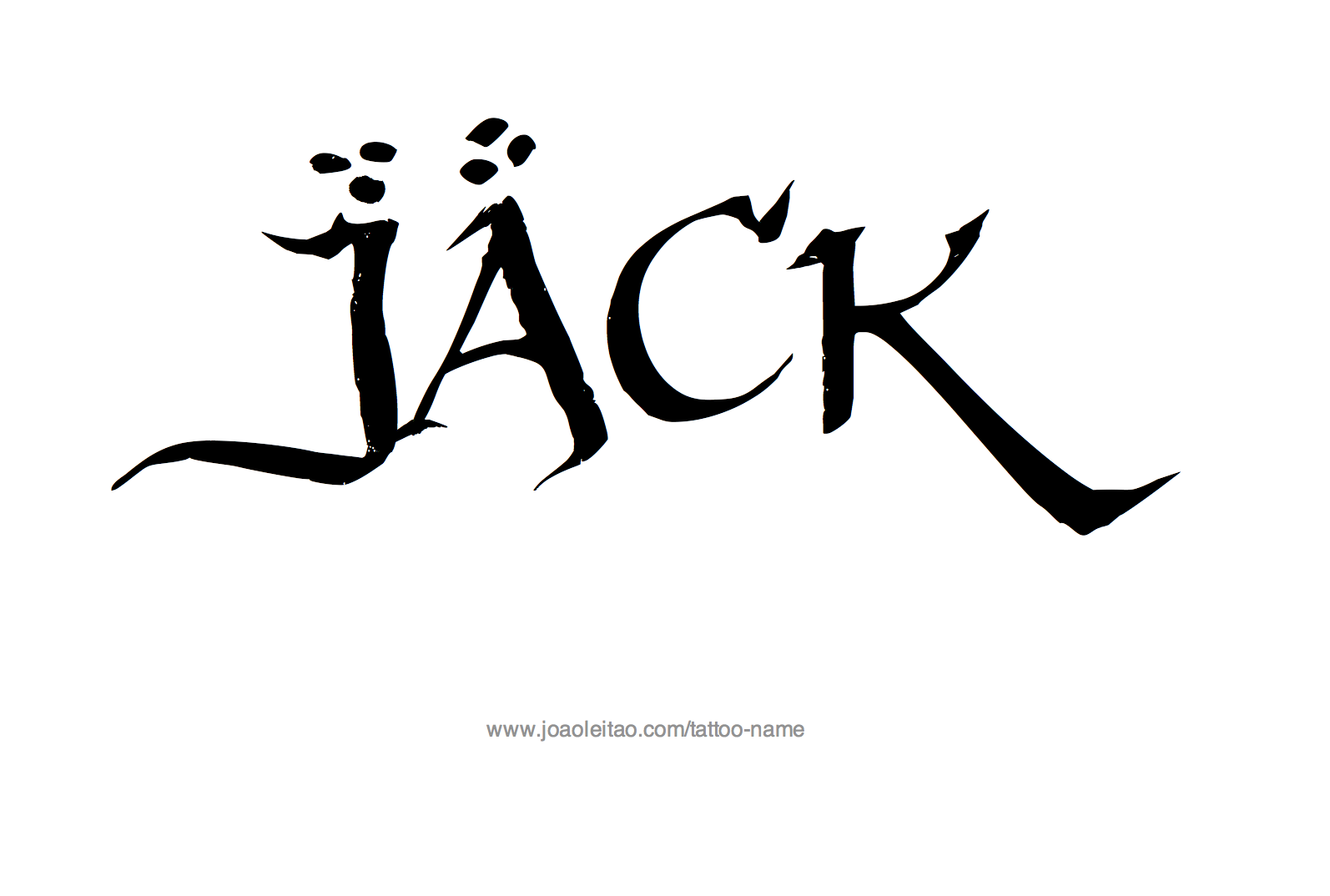 Jack Name Tattoo Designs