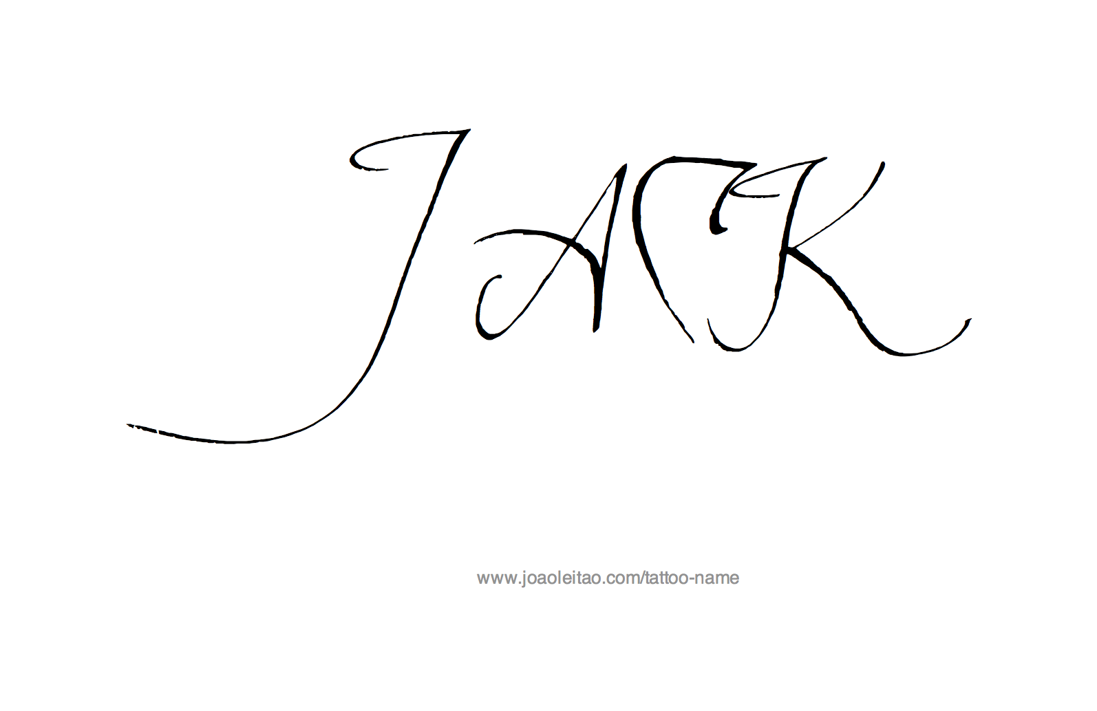 Jack Name Tattoo Designs