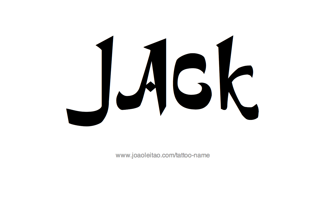 Jack Name Tattoo Designs