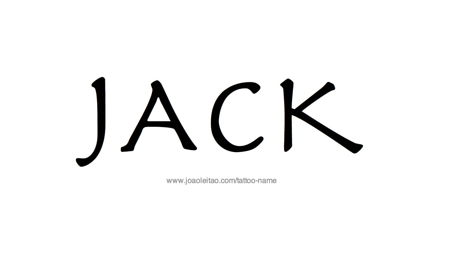 Jack Name Tattoo Designs