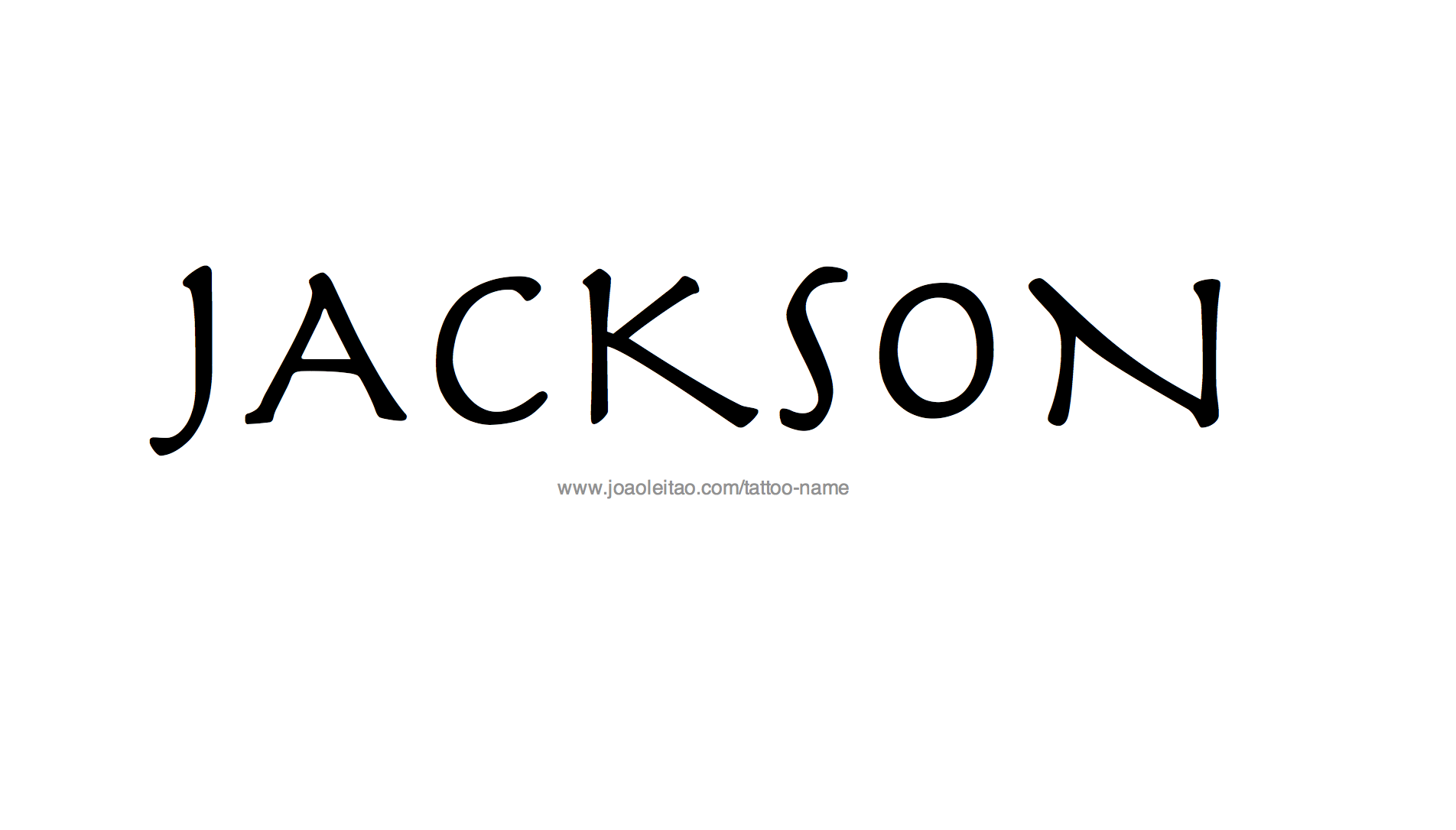 Jackson Name Tattoo Designs