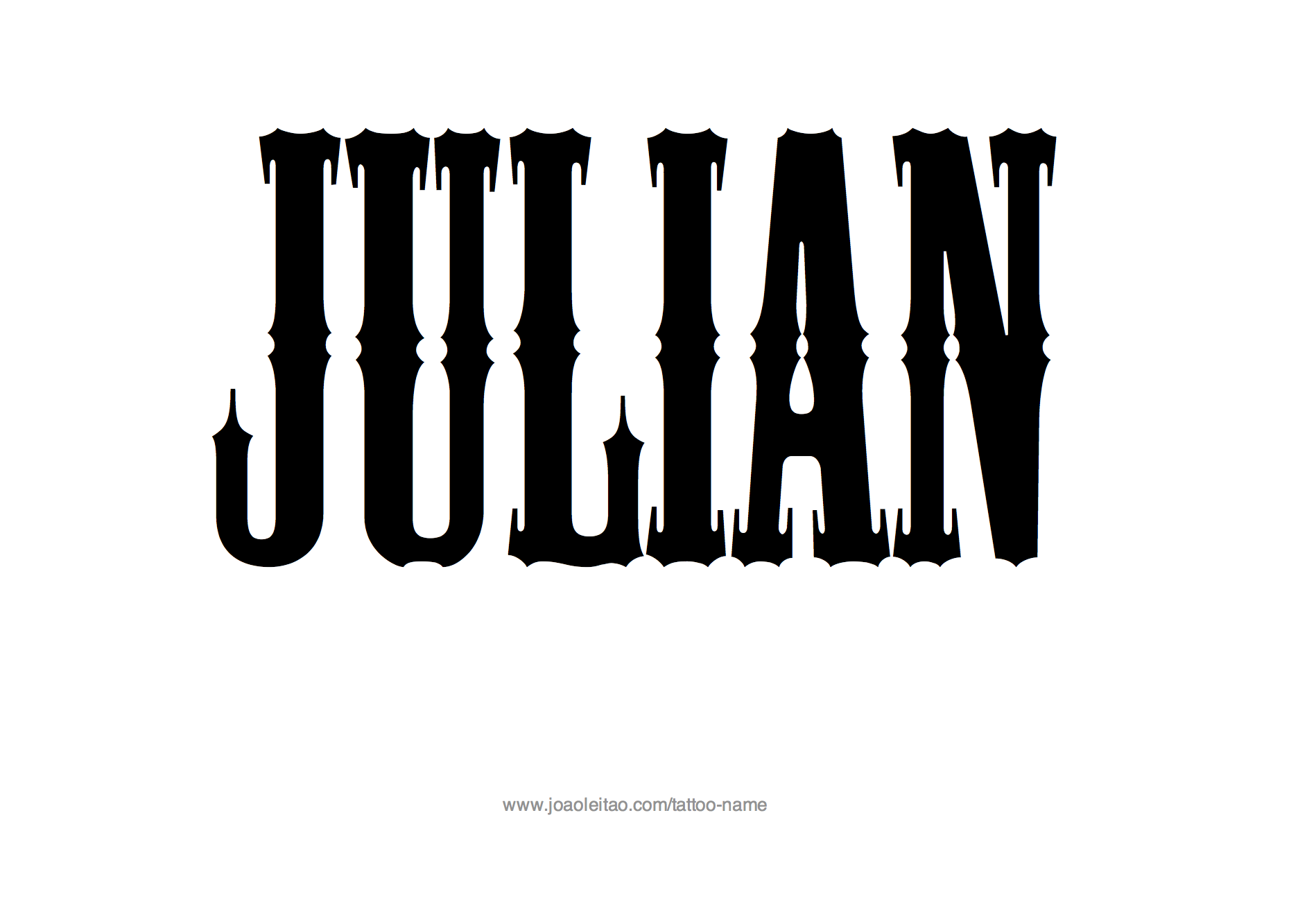 Julian Name Tattoo Designs