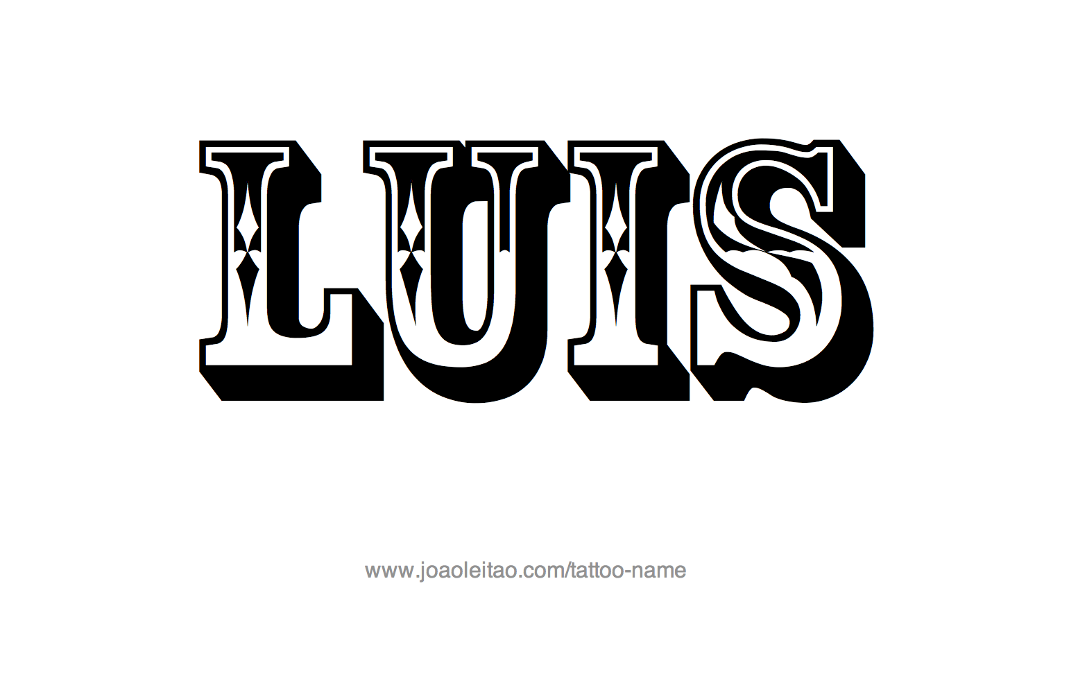 Luis Name Tattoo Designs