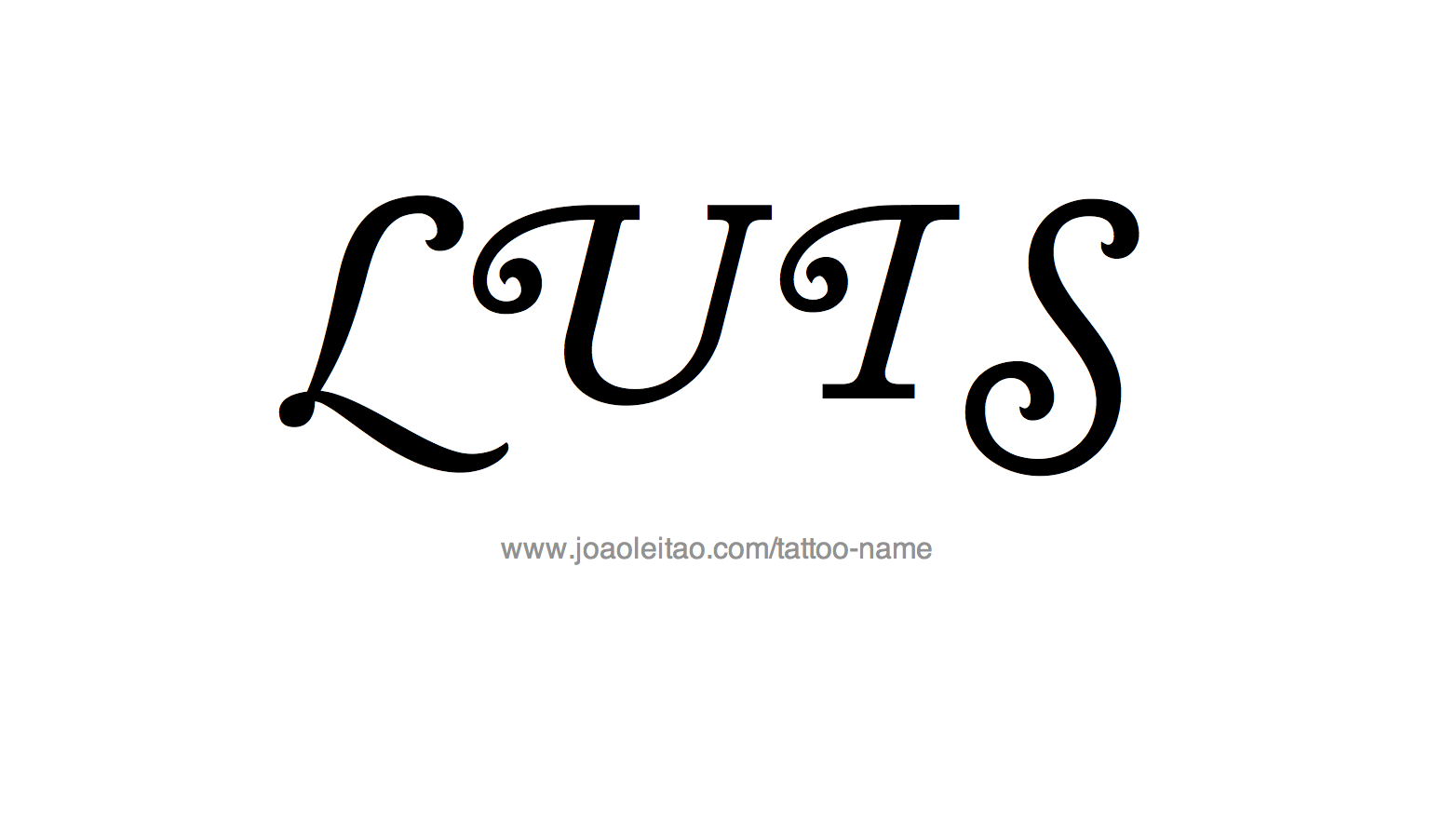 Luis Name Tattoo Designs