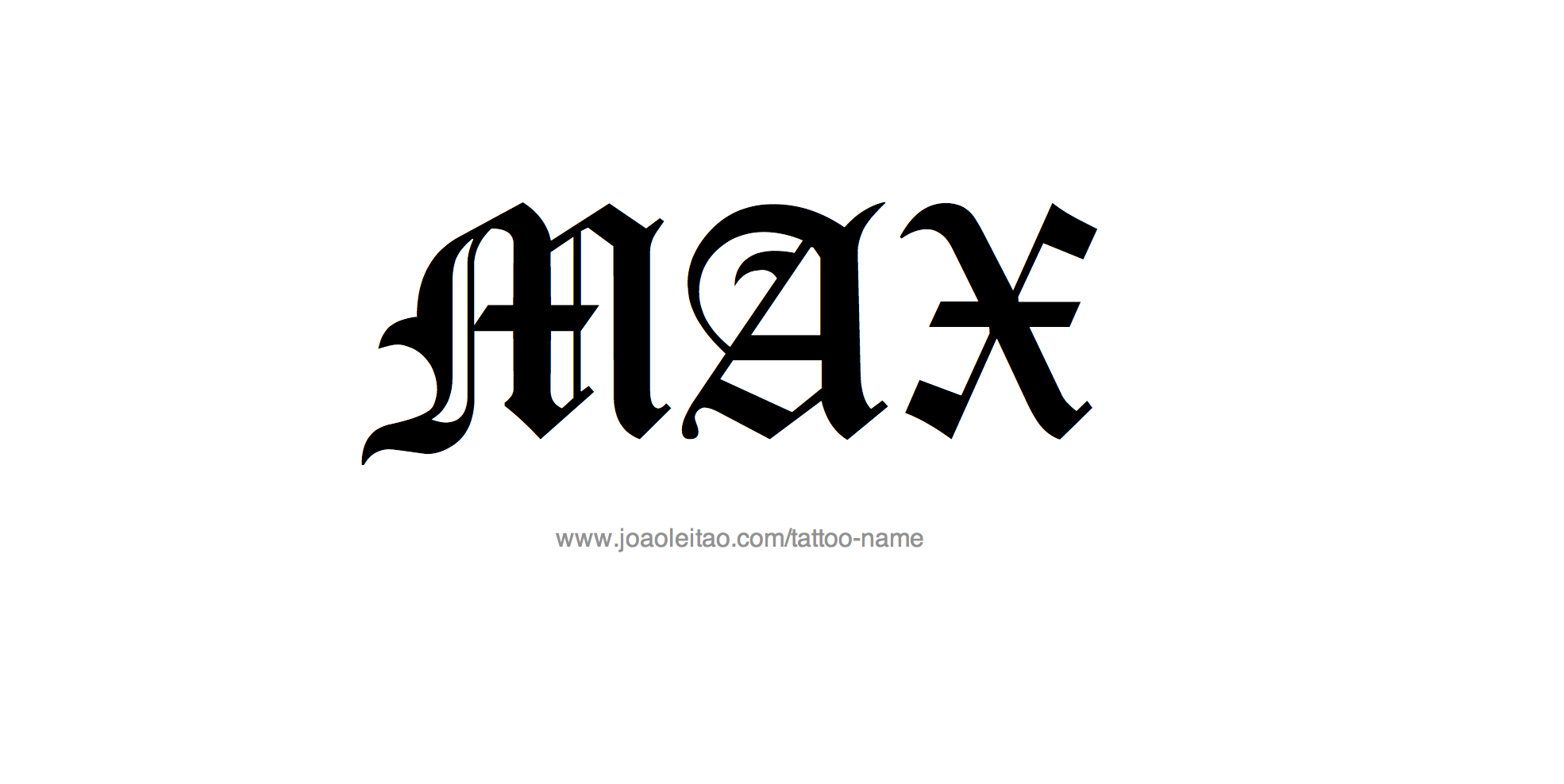 Max Name Tattoo Designs