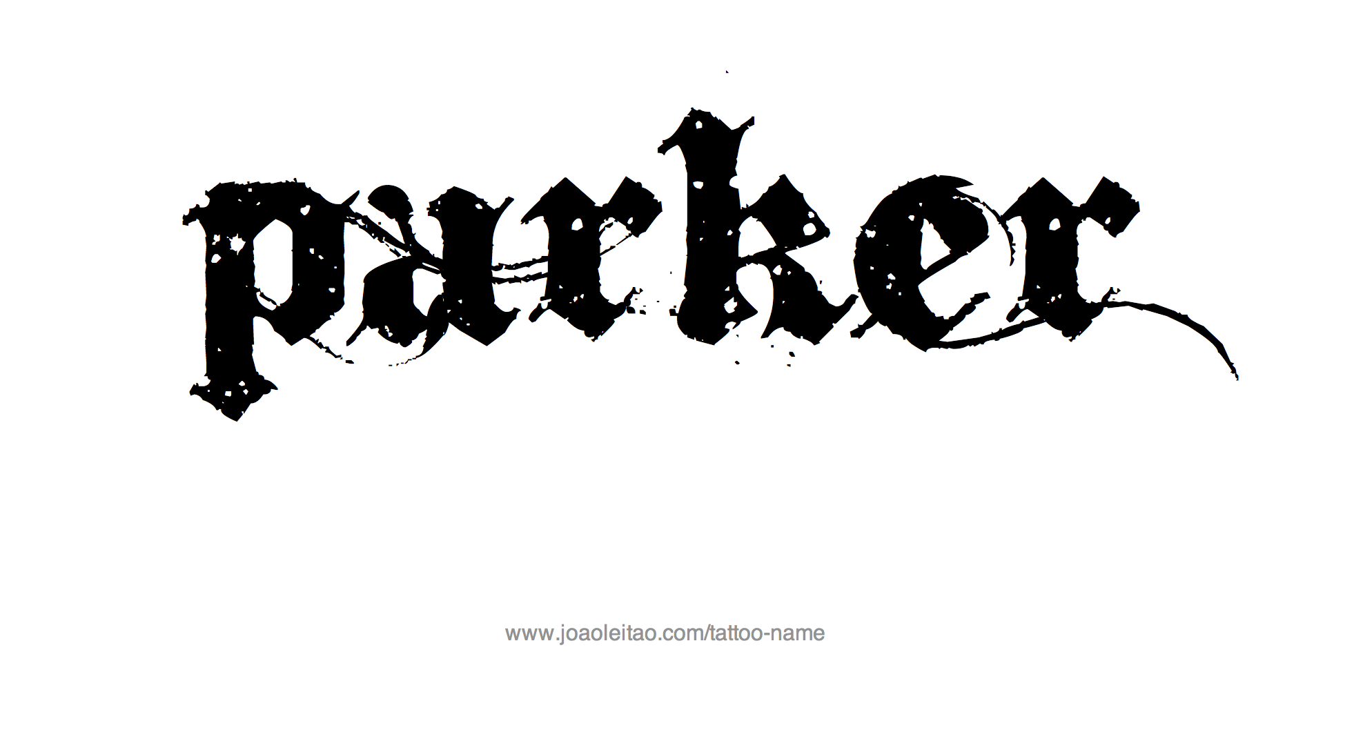 Parker Name Tattoo Designs