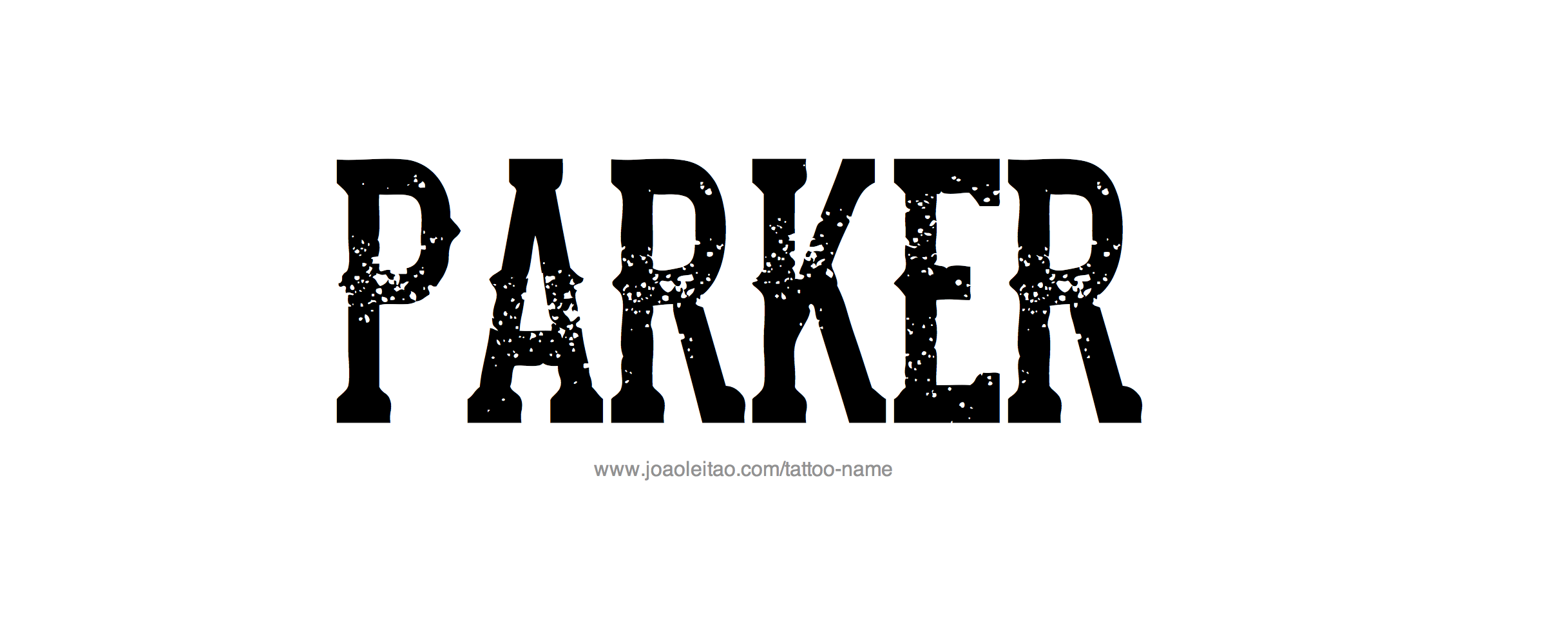 Parker Name Tattoo Designs